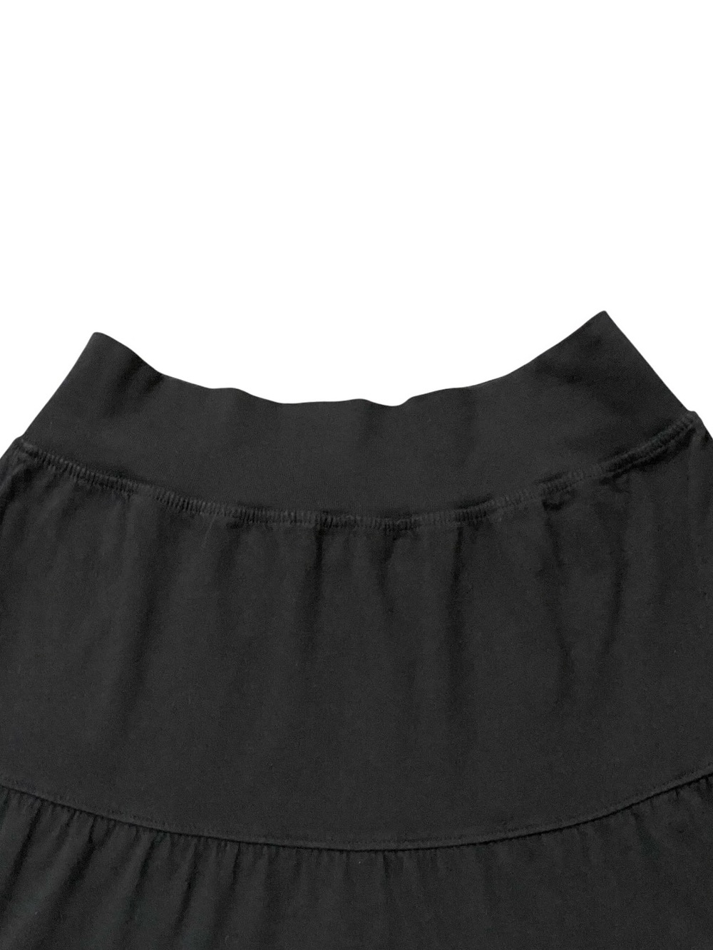Fresh Produce Cotton Tiered Ruffle Skirt S Black Pull On Boho Beach Coastal - Picture 6 of 9